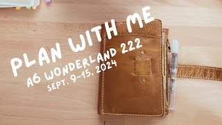 Plan With Me A6 Wonderland 222 Sept 915 2024 [upl. by Patt]