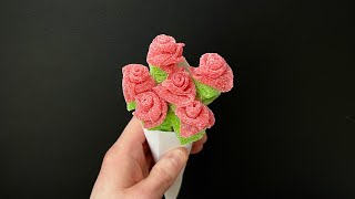 DIY Valentinstag Geschenke 🌹Valentines Day Gift Idea 💐 Blumenstrauß aus Süßigkeiten selber machen [upl. by Goren9]