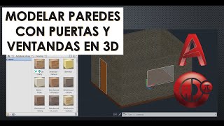 Modelar casas en 3D a Partir de planos 2D  Paredes y Ventanas en AutoCAD [upl. by Melton]