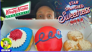 Krispy Kreme® Star Spangled Sweetness Doughnuts Review 🍩🇺🇸 Happy 4th of July 🎇 Peep THIS Out 🕵️‍♂️ [upl. by Merrill]