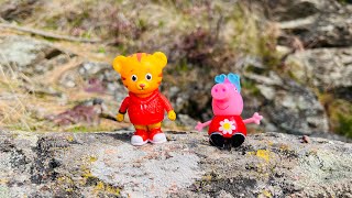 HIKING with Daniel Tiger and Peppa Pig Toys Nature Video For Kids [upl. by Addia]