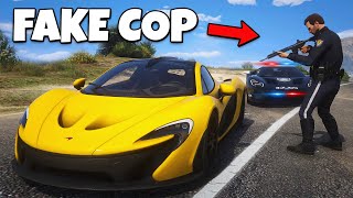 Stealing Super Cars as Fake Cop in GTA 5 RP [upl. by Onahpets669]