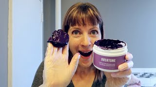 oVertone Purple for Brown Hair Review  Dying Hair At Home on a Budget [upl. by Aihseym181]