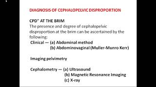 A CLASS ON CEPHALOPELVIC DISPROPORTION CPD BY Dr Sri Lakshmi Asst professorOBGY [upl. by Putscher]