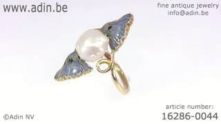 Lalique signed enameled Art Nouveau ring Adin reference 162860044 [upl. by Anuahsed]