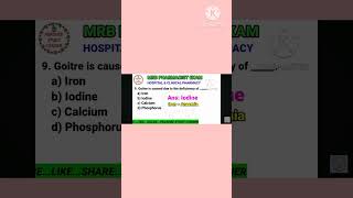 RRB Pharmacist EXAM Drugs inspector exam jipmer pharmacist exam goitre [upl. by Delila]