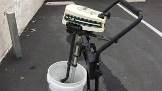 Sears Gamefisher 12 hp outboard demonstration [upl. by Dnaloy]