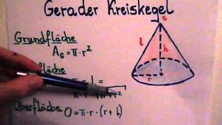 Kegel  Gerader Kreiskegel [upl. by Evelina]