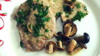 Scaloppine di vitello con funghi ricetta adatta a tutte le stagioni e con tutti i tipi di funghi [upl. by Spillihp]