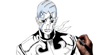 How To Draw Enrico Pucci  Step By Step  JoJos Bizarre Adventure [upl. by Neehsar]