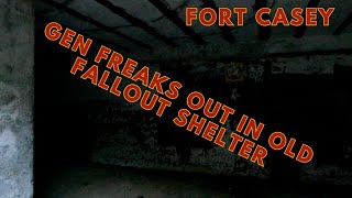 Gen freaks out in an old radiation fallout shelter  Fort Casey for a night  Camp Tacos  vanlife [upl. by Nybor]