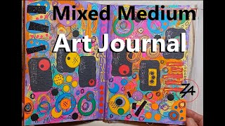 Mixed Media Art Journal  flip through [upl. by Ala]