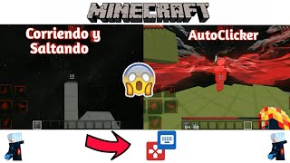 COMO HACER EL PUENTE CORRIENDO Y SALTANDO Y TENER AUTOCLICKER😱 PARA MINECRAFT PE118 119 [upl. by Olenka533]