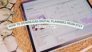 How to download Digital Planners from Etsy ✍️📓✨ [upl. by Teevens]