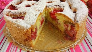 Jak zrobić łatwe ciasto z truskawkami  Easy strawberry cake recipe [upl. by Rhetta]