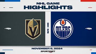 NHL Highlights  Golden Knights vs Oilers  November 6 2024 [upl. by Ruggiero821]