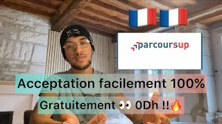 Avoir une acceptation facilement et gratuitement en parcoursup pour étudier en France 🇫🇷 👀🔥🔥 [upl. by Llehsem37]