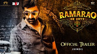 Rama Rao On Duty Official Hindi Trailer  Ravi Teja  Venu  Sarath Mandava  Divyansha  Rajisha [upl. by Bartosch]