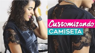 Customização gastando pouco  Como customizar camiseta estilo Tumblr  Do Sofá [upl. by Naggem]