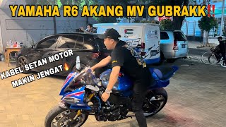 YAMAHA R6 PASANG KABEL SETAN JADI MAKIN BERTENAGA‼️ SUARANYA MIRIP BMW1000RR [upl. by Atilam]