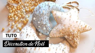 TUTO  Décoration de Noël en Feutrine et perles [upl. by Wilie278]