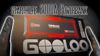 Gooloo 2000A Starthilfe  Jumpstarter Powerbank 370z 37L V6 wird er starten  Unboxing  ASMR ✅ [upl. by Odin189]