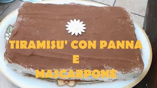 Tiramisu con Mascarpone e Panna  Ricetta semplice [upl. by Edwina]