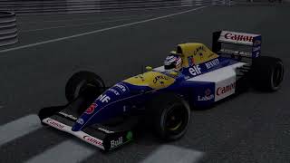 F1 モナコGP 1992 セナvsマンセル（実況付）F1 monaco 1992 MP4A vs FW14B SENNA vs MANSELL [upl. by Nylahsoj]