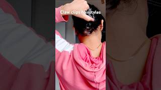 long hair hairstyles with claw clips shorts youtubeshorts clawcliptutorial curly [upl. by Nytsyrk]