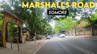 Chennai 4K  Marshalls Road  Rukmini Lakshmipathy Road  Egmore Eye Hospital [upl. by Andersen]