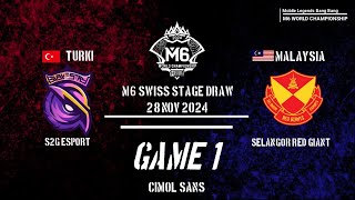 S2G Vs SRG GAME 1 M6 WORLD CHAMPIONSHIP Swiss stage draw  Cmall sans  Mobile legends [upl. by Hcurab384]