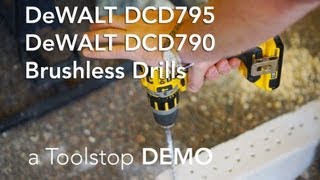 DeWalt DCD795 DCD790 Brushless CombiDrill Drivers  Toolstop DEMO [upl. by Maze]