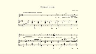 Sérénade toscane  Fauré  accompaniment in C minor [upl. by Edmond]