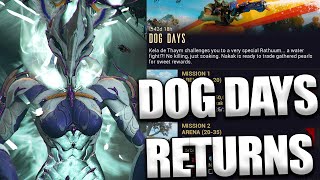 NEW DOG DAYS LOOT Dog Days Back In Warframe Event Guide [upl. by Elockin]