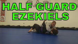 FIVE Ezekiel Chokes From top Half Guard 3 GI 2 NO GI [upl. by Derick]