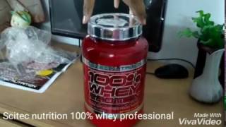 Scitec nutrition 100 whey professional unboxing and first look [upl. by Melborn1]