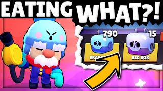 Eating WHAT Until I Unlock Gale  Rare Brawler Unboxing Challenge [upl. by Ardys]