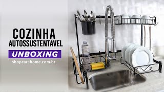 UNBOXING Cozinha Autossustentável DiCarlo  Escorredor de louças na pia sem furos [upl. by Boyce]