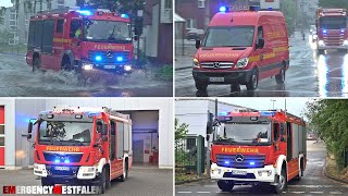 Schweres Unwetter mit Überschwemmungen  Einsatzfahrten in der StädteRegion Aachen [upl. by Innig56]