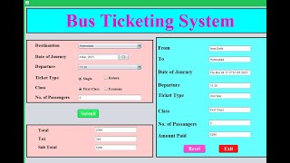 Bus Reservation System with Java [upl. by Gnaht384]