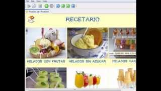 Recetario para Helados Como ver las recetas [upl. by Yelrebma]