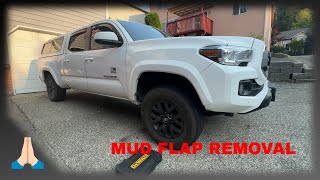 How To Easily Remove Mudflaps On Your Gen 3 Toyota Tacoma  Fast And Simple Tutorial [upl. by Assetniuq473]