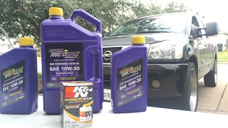 How To Change Your Engine oil on a Nissan Titan 12000 mile oil change [upl. by Yeltneb259]