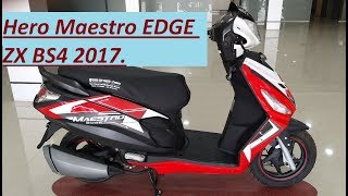 Hero Maestro edge review Zx Bs4 2017 Pros amp cons  hero maestro Top speed real mileage Hindi [upl. by Enilrac]