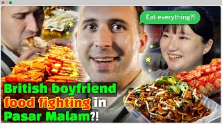 Teman lelaki British mencuba 12 makanan di Pasar Malam│ EP1 │British boyfriend in Malaysia [upl. by Nylecsoj]