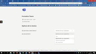 Options de la réunion dans Teams [upl. by Rihaz]