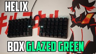 Helix with Kailh Box Glazed Green Typing Test [upl. by Atnohsal]