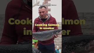 Cooking Salmon in smoker  georgy Kavkaz  cmoked salmon [upl. by Genevra]