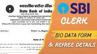 Main Points to Remember While Filling SBI CLERK BIODATA Form amp Doubts Regarding Referee Details [upl. by Behl]