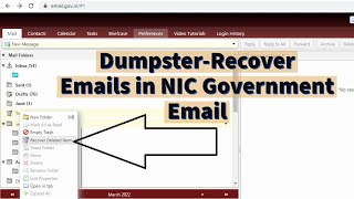 Dumpster in NIC Government Email  Recover 90 Days Deleted Emails Step by Step Discussion [upl. by Rediah]